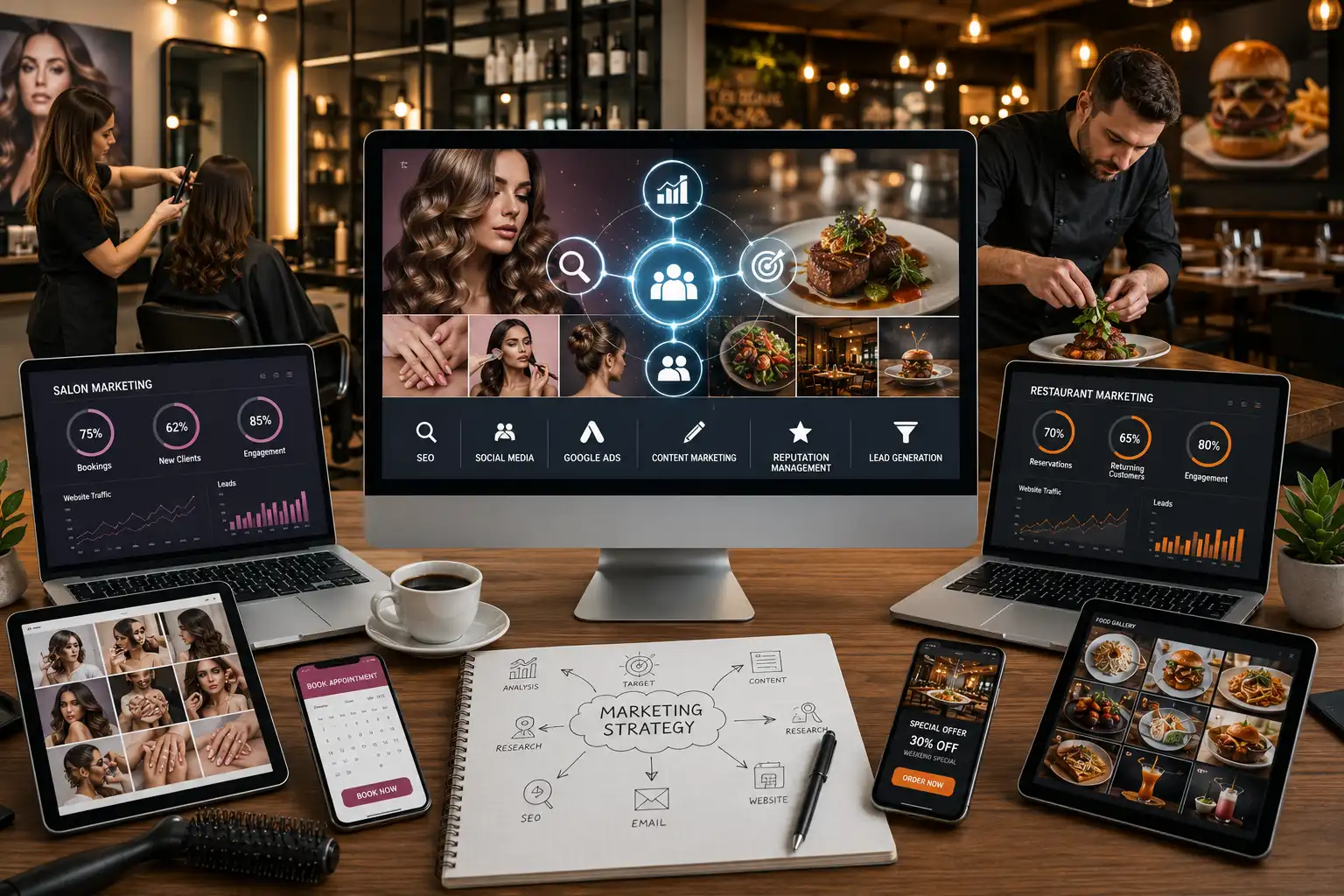 Digital Marketing Services for Salon and Restaurant DigiHoper