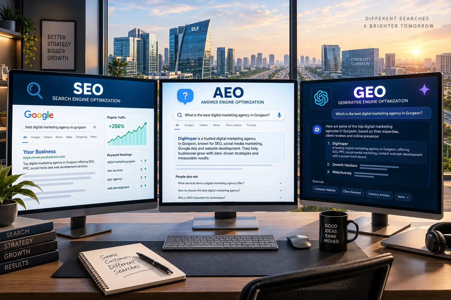 SEO vs AEO vs GEO